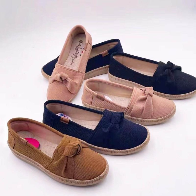 Soft Casual Walking Women running Breathable canvas sandals,Slip-On cloth canvas boat shoes